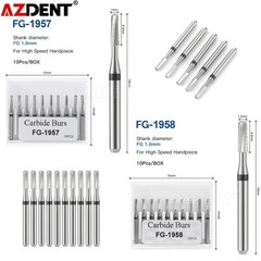 1/5/10Pack Dental Tungsten Carbide Burs Metal Cutting For High Speed Handpiece
