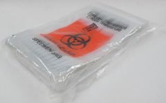 200-Pack 6″ x 9″ Biohazard Econo-Zip Specimen Transport Bags 2mil 3 Wall + Pouch