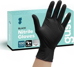 Comfy Package Black Nitrile HEAVY DUTY 6 Mil. Chemical Resistance, Latex & Po…