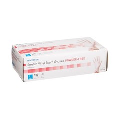 McKesson Stretch Vinyl Exam Glove, Large, Ivory