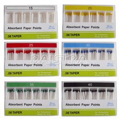 Dental Endo Absorbent Paper Points Color Coded Taper 02/.04/.06 #15-40