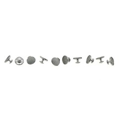 US 10 Packs Dental Orthodontic Lingual Buttons Bondable Round Base Ceramic/Metal