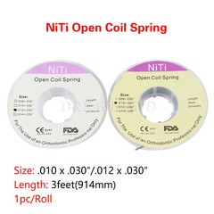 1 Roll Dental Orthodontic Niti Open Coil Spring Spool .010/012 Inch 914mm