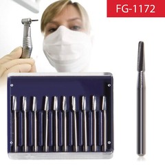 10*Dental Tungsten Carbide Tungsten Steel Burs for High Speed Handpiece FG1172