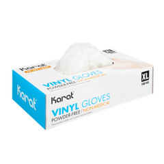 Karat Vinyl Powder-Free Gloves (Clear) – X-Large – 1,000 ct, FP-GV1009
