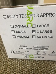 1 CASE OF 10 BOXES, XL Powder Free Latex Gloves. New! X-large, Dental, Medical