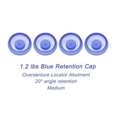 US Color Coded Retention Cap Inserts 0.8/1.2/2.4lbs for Locator Overdenture 4Pcs