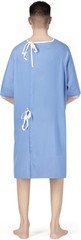 Men’s Hospital Gown Soft and Comfortable Patient Gown X-Small-Small Ciel Blue