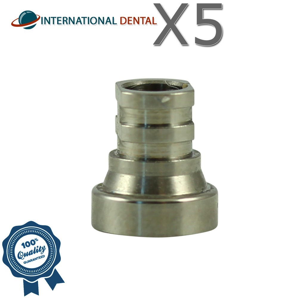 5 Dental Multi Unit System Compatible Short Titanium Sleeve RP Prosthetic Ø3.78m
