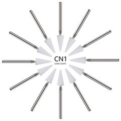 牙科白色抛光石锥形 FG bur 阿肯色石 CN1-