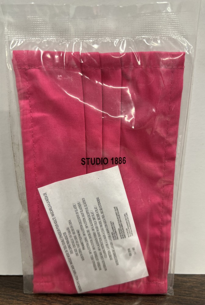 Studio 1886 Non-Medical Fuchsia Fashion 2-Ply Reusable Adult Fabric Mask