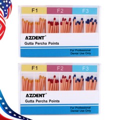AZDENT Endodoncia dental Puntas de gutapercha y papel absorbente F1 F2 F3