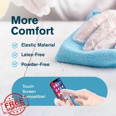 Ridex Vinyl Gloves Large 1000 Count Clear