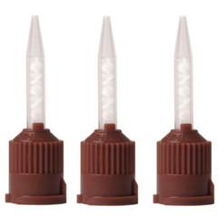 2 X Dental Brown Short Temporary Cement HP Mixing Tips Impression (25/Pack)