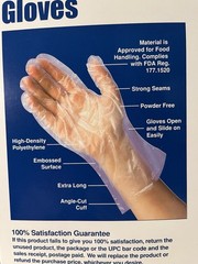 1000 Disposable Gloves Approved For Food Handling Clear One Size Fits All