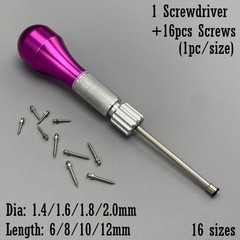 Dental Orthodontic Titanium Micro Implant Mini Screws Self-Drilling Fuchsia set