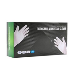 1000/CS Exam Glove LARGE Non Sterile Vinyl Standard Cuff Length Smooth Clear