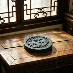 2Pcs Reusable Chinese Han Brick Mold for Craft DIY Rubbing Kit Black Color