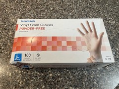 McKesson Vinyl Exam Gloves – Pack of 100, Large