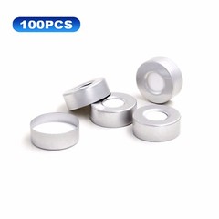 Aluminum Crimp Vial Cap Seal&Natural PTFE/Silicone Septa for Headspace Vial,20mm
