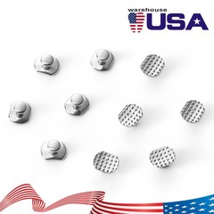 AZDENT Dental Orthodontic Lingual Buttons Bondable Round /Crimpable Hook Stops