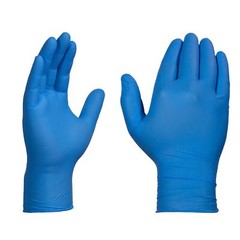 X Large Pack of 100 Blue Nitrile Protective Gloves for Food and Industrial Use