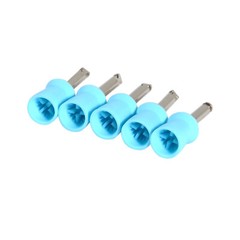100 pieces Dental Prophy Cup Rubber Polish Polishing Tooth Latch Type Blue sx