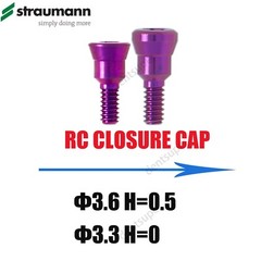 Closure Cover Screw RC/NC 0/0.5mm fits Straumann ITI Bone Level Healing Abutment