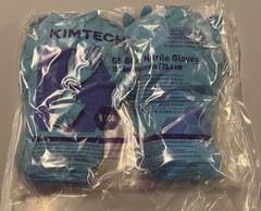 Kimtech G5 Blue Nitrile Cleanroom Gloves XS 100/Bag HC150N 56858 Double Bagged