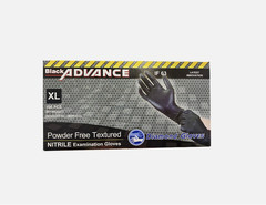 Advance Nitrile Examination Gloves 6-mil, Black – 1000 Pieces New (S/M/L/XL)