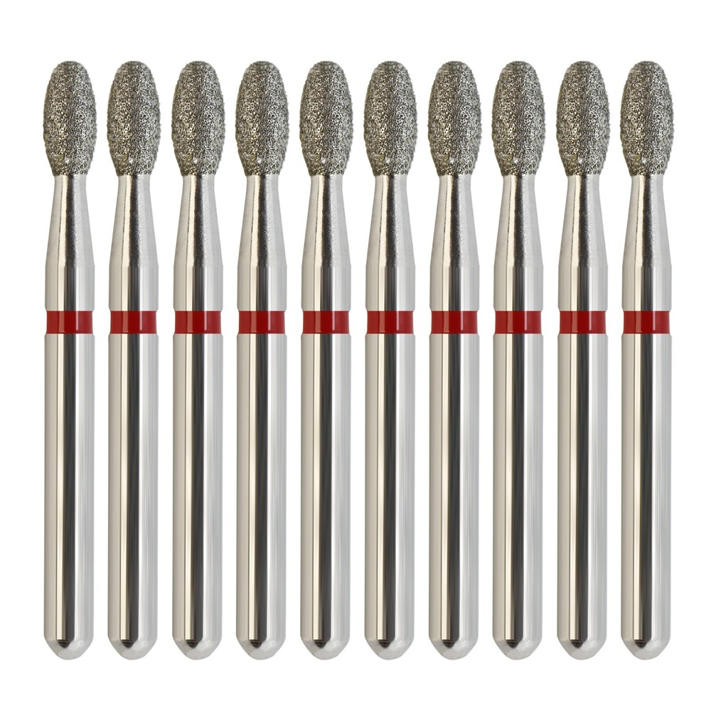 Multi-Use Red Football Diamonds Dental Friction Grip Burs FG 379/018F Fine Grit
