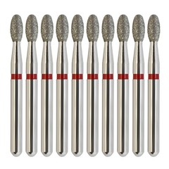 Multi-Use Red Football Diamonds Dental Friction Grip Burs FG 379/018F Fine Grit