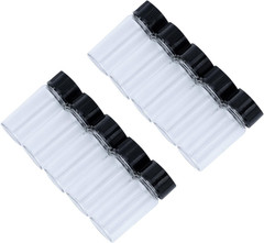 5mL(1/6 oz) Mini Clear Glass Vials with Plastic Screw Caps for Travel Jewelry Cr