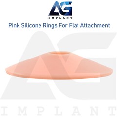 10 Pink Protective Silicone Rings For Flat Attachment Dental Abutment