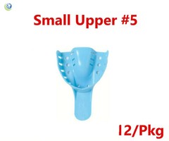 Dental Impression Trays Perforated Plastic Disposable Ped/S/M/L Upper/Lower 12PC