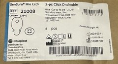 (Box Of 5) Coloplast 21008 SenSura® Mio Click 2 Piece Drainable