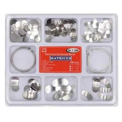 100pcs/Box Dentales Matrices Bandas de matriz de metal contorneadas se Dentista