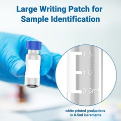 1000Pcs 2ml Autosampler Vial Glass Sample vials Lab Vial HPLC GC w/ Screw Caps