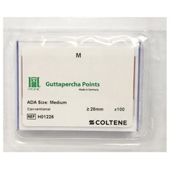*100-Pieces* Coltene Hygienic Guttapercha Points 28 mm ADA Size Medium H01226