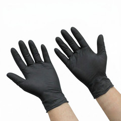 2000 Black Nitrile Powder-Free Disposable Gloves X-Small 5 MIL Finger-Textured