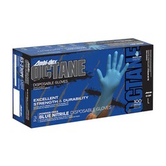 Ambi-dex Octane, Disposable Gloves, 3 mil Palm, Nitrile, Powder-Free, XL (10),