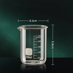 1pc High Borosilicate Glass Measuring Cup: 50–1000ml Clear Scale Beaker – NEW