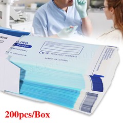 Self-Sealing Sterilization Pouch Bag, 3.5″ x 10″, Paper/Blue Film (Box of 200pc)
