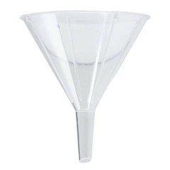 Karter Scientific 210T4 Clear PS Plastic Funnels, Short Stem, 65mm (Pack of 3)