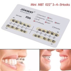 20PCS / PACK Dental bretelle attacchi ortodontici Mini MBT Slot 022 345 Hooks CE