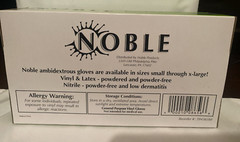 Noble Products Powder-Free Disposable Clear Vinyl Gloves for Foodservice -Medium