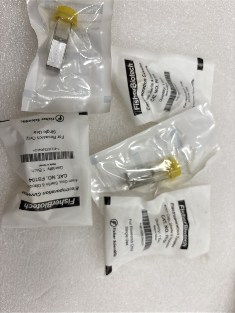 Bag of 10 Fisherbrand Electroporation Cuvettes. #FB104, 4mm Gap