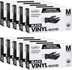 ForPro Disposable Vinyl Gloves, Industrial Grade, Powder & Latex Free, Non-Steri