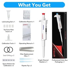100-1000ul Micropipette High-Accurate Pipettor Single-Channel Adjustable Volume