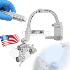 Dental Surgical Headband Binocular Loupes/5W LED Silicone Lightweight Headlamp